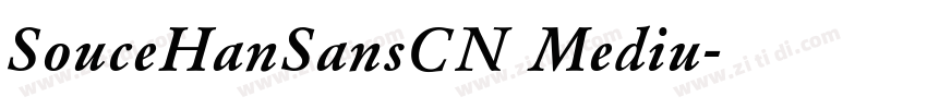 SouceHanSansCN Mediu字体转换